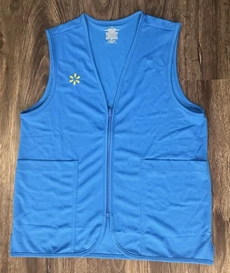 Women’s Walmart Employee Blue/Yellow Logo Employee Vest- Size Medium - Picture 1 of 10