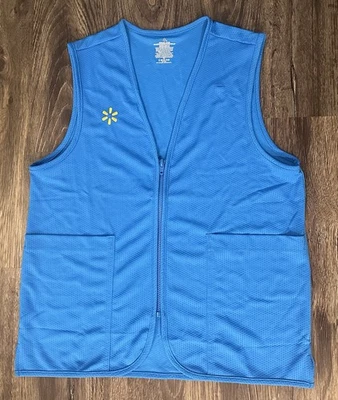 Women’s Walmart Employee Blue/Yellow Logo Employee Vest- Size Medium - Image 1 of 4