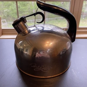 Vintage Paul REVERE WARE 1801 Whistling Tea Kettle Pot Copper Bottom CU05 - Picture 1 of 7
