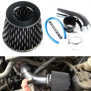 3"Car Aluminum Alloy Air Intake Kit Pipe+Cold Air Intake Filter+Clamp - Picture 1 of 15