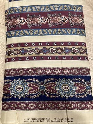RJR FABRICS Jinny Beyer By V.I.P. Fabrics Paisley Pattern Striped Cotton Fabric BTY/W43”