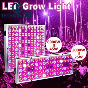 8000W/2000W LED Grow Light Hydroponic Full Spectrum Indoor Flower Growing B2AM - Picture 1 of 16