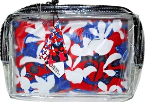 Astuccio borsa trucco cosmetico zip stampa floreale rosso trasparente Peter Pilotto x Target - Foto 1 di 1