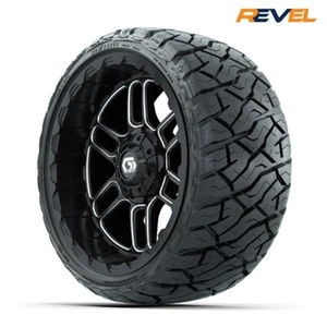 Set of 4, 14" GTW Titan Golf Cart Wheels on 205/35R14 Maverick AT Radial Tires - Picture 1 of 4