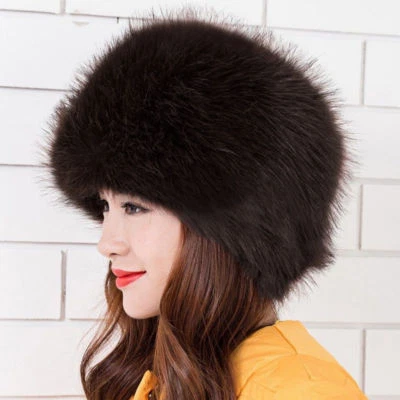 Fashion Ladies Womens Glamorous Faux Fur Russian Cossack Hat Winter Warm Cap - Image 1 of 4