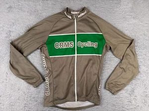 Verge Cycling Jersey Mens Medium Brown Green Full Zip Long Sleeve CRMS Cycling - Picture 1 of 21