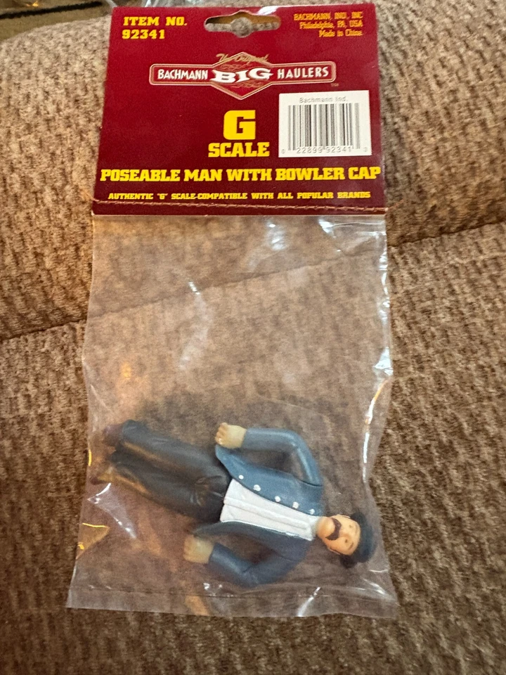 Bachmann Big Haulers escala G posable hombre con tapa Bowler # 92341 Foto 1 de 1