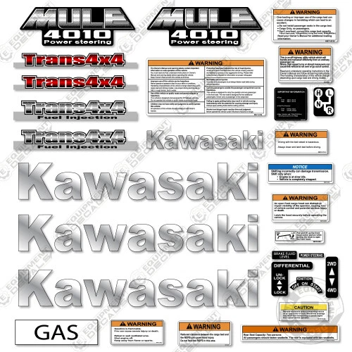 Fits Kawasaki Mule 4010 Decal Kit utility Vehicle - Aftermarket  - Image 1 of 1