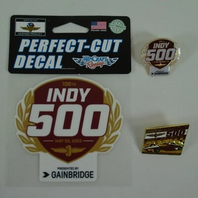 2022 Indianapolis 500 106TH Running Collector Event & Car Mount Lapel Pins Decal - Image 1 of 4