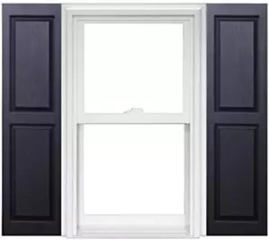 Homeside Raised Panel Vinyl Shutters (1 Pair) 14-1/2In. X 35In. - 050 Black - Picture 1 of 4