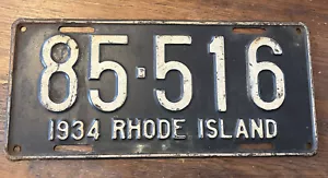 Rhode Island license plate vintage 1934 antique auto ocean state R.I. - Picture 1 of 6