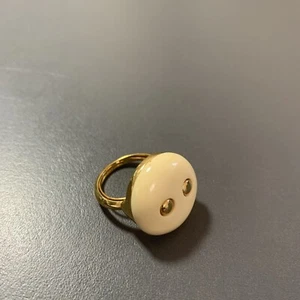 Vintage Gold Tone Adjustable Statement Ring – Bold Retro Unique Jewelry - Picture 1 of 7