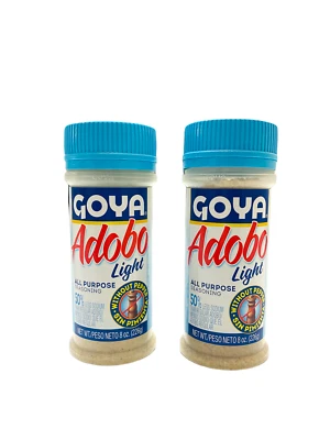 Pacote com 2 temperos Goya Adobo leves para todos os fins sem pimenta Sin Pimienta 8 oz - Imagem 1 de 4