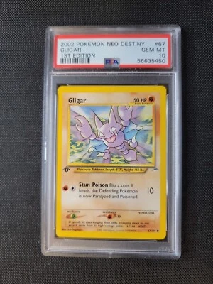 2002 Pokemon Neo Destiny 67 Gligar 1st Edition PSA 10 WoTC - Image 1 of 2