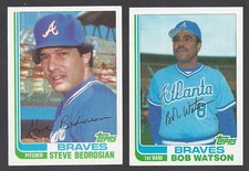 Atlanta Braves 1982 Topps Traded team set, Steve Bedrosian, Bob Watson