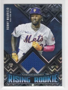 Ronny Mauricio 2024 Topps Update BLACK Rising Rookie Relic Card #RRR-JM #/199 RC - Imagen 1 de 2