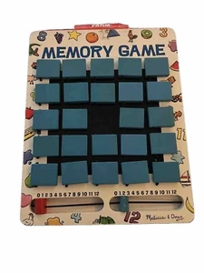 Melissa & Doug Wooden Memory Game Travel Vacation 4 Boards Kids Flip To Win - Picture 1 of 4
