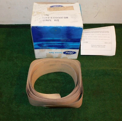 1981-1985 Ford Escort 2-Door NOS RED/SILVER PARTIAL BODY COLOR DECAL STRIPE KIT  - Image 1 of 3