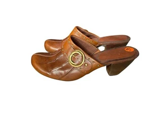 Bare Traps Pantoletten Clogs Tinah Damen 8,5 braun Nieten Leder hellbraun braun - Bild 1 von 9