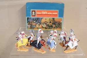 TIMPO 916 SWOPPETS 10 x CHEVALIERS CROISÉS MONTÉS ATTAQUANT EN BOÎTE om - Photo 1 sur 23