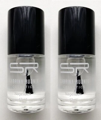 Nagellack Klarlack farblos Überlack farbloser Lack 2 x 12 ml - Bild 1 von 2
