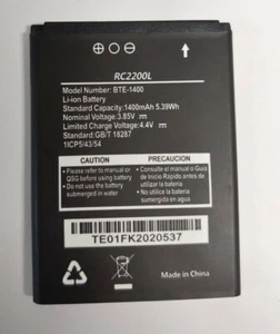 New Battery for Verizon Orbic Journey V RC2200L BTE-1400 1400mAh - Photo 1/2