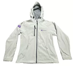 Microsoft Windows North End Soft Shell Jacket Womens S White Hooded Coat - Picture 1 of 17
