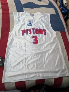 vtg y2k Detroit Pistons Jersey L Ben Wallace #3 NBA New With Tags - Picture 1 of 9