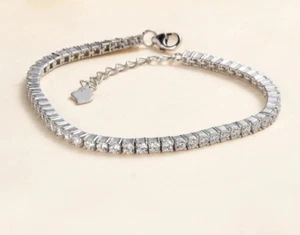 7Ct Round Cut Lab-Created Diamond Tennis Bracelet 14K White Gold Plated - Picture 1 of 9