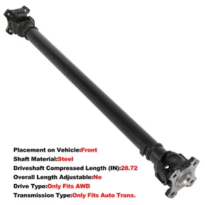 Front Driveshaft 26208628043 BMW F01 F02 F06 F07 F10 528i 550i 640i 750i xDrive - Picture 1 of 10