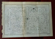 1905 LaFayette Park Map Plan Diagram  General Jackson Statue
