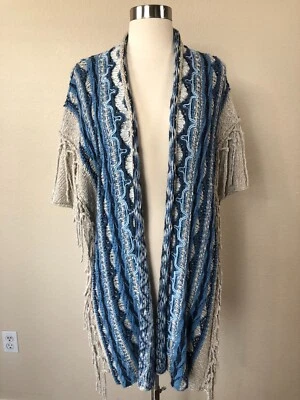 Cárdigan Artesanal Suéter Pequeño Azul Lana Alpaca Cachemira Calypso St Barth Eudora Foto 1 de 4