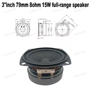 3"inch 79mm 8ohm 15W full-range speaker Loudspeaker Waterproof speaker 8Ω 1PCS - Picture 1 of 7