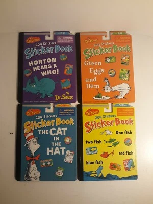 NEW LOT OF 4 DR SEUSS STICKER BOOKS 816 TOTAL STICKERS PAPERBACK - Image 1 of 4