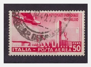 REGNO 1934 - POSTA AEREA MONDIALI DI CALCIO CENTESIMI 50 USATO - Foto 1 di 1