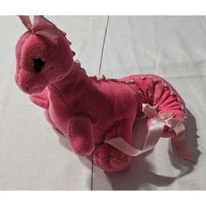 Avon 1997 Pink Plush Dragon Stuffed Animal Toy Collectible Kids Decor - Picture 1 of 16