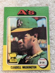 1975 Topps Baseball Claudell Wasington #647 Rookie - Bild 1 von 2