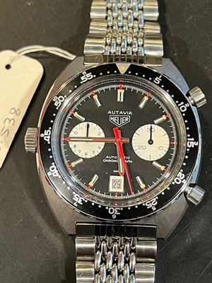 Reloj Hombre Heuer Autavia Viceroy Acero Inoxidable ref 1163 VNT Vintage 1970 Foto 1 de 4