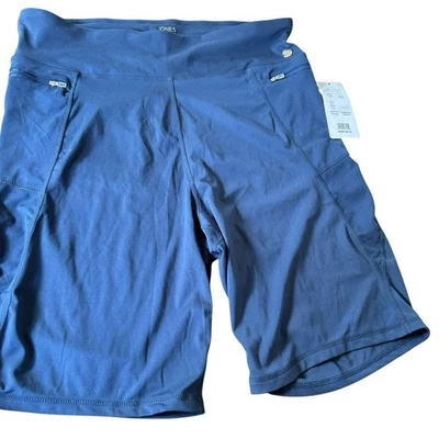 NEW Jones of NY women athletic shorts yoga 2XL blue jogger yoga workout comfort - Image 1 of 4