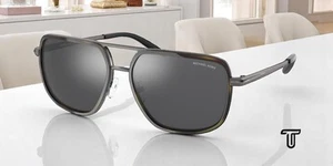 Gafas de sol para hombre MICHAEL KORS MK1110 10026G Del Ray mate Gunmetal espejo 59 mm - Imagen 1 de 7