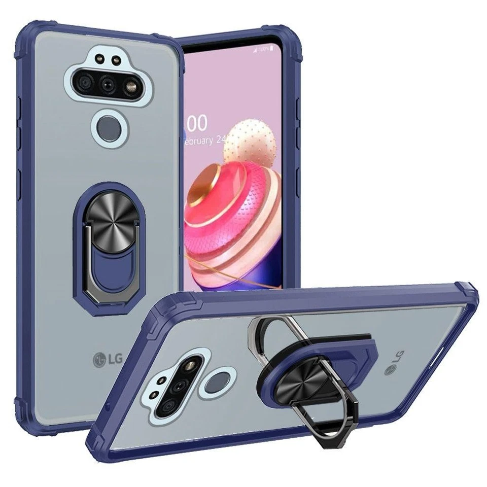 GSA Clear Blue Invisible Bumper Case w/Ring Stand for LG Aristo 5 - Image 1 of 1