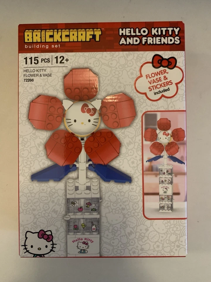Brickcraft "Hello Kitty & Friends" Flower & Vase Building Set #72266 115 PCS New - Image 1 of 4