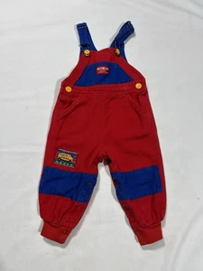 Vintage Oshkosh B’gosh Baby Latzhose Colorblock Rot/Blau Mehrfarbig Gr. 18M - Bild 1 von 11