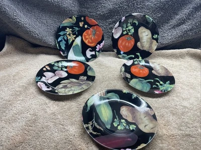 5 Philippe Deshoulieres limoges France Dessert Bread Salad Plates Vegetables - Image 1 of 4