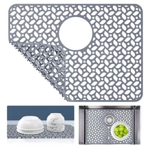 Silicone Sink Protector Non-slip Heat Resistant Kitchen Mat Grid 19.25" x 14" - Picture 1 of 7
