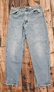 Pantalones de mezclilla para hombre Levi's 550 azules vintage 1993 talla 38x31 hechos en EE. UU. longitud alterada  - Imagen 1 de 13