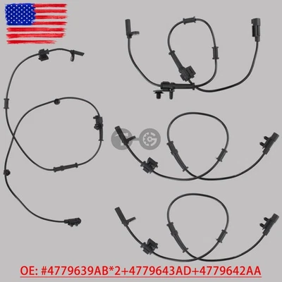 Juego de 4 sensores de velocidad de rueda ABS delanteros traseros derecha e izquierda para Chrysler 300 2011 Foto 1 de 4