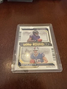Números redondos Panini Contenders 2023 Zay Flowers, Dalton Kincaid #9 HIT/10 #’d - Imagen 1 de 3