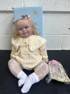 24inch Reborn Baby Doll Newborn Dolls Cloth Body Curly Hair Girl Doll - Picture 1 of 4