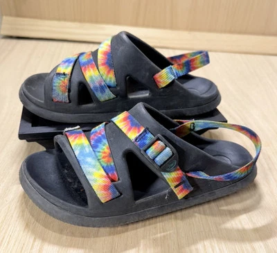 Chaco Kids Size 3 Rainbow Colored Sandals Great Condition Boys Girls Unisex - Image 1 of 4